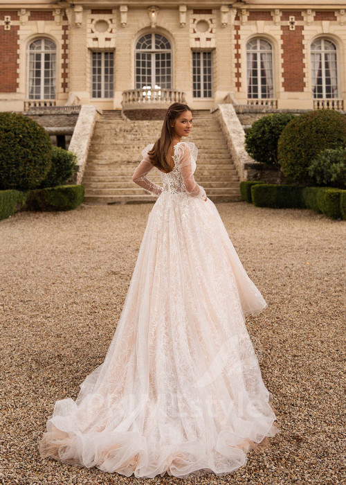 Exkluzívne celokrajkové svadobné šaty CT042