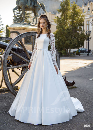 Elegantné saténove svadobné šaty RC1601