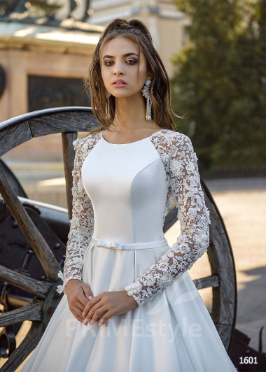 Elegantné saténove svadobné šaty RC1601 - primestyle.sk