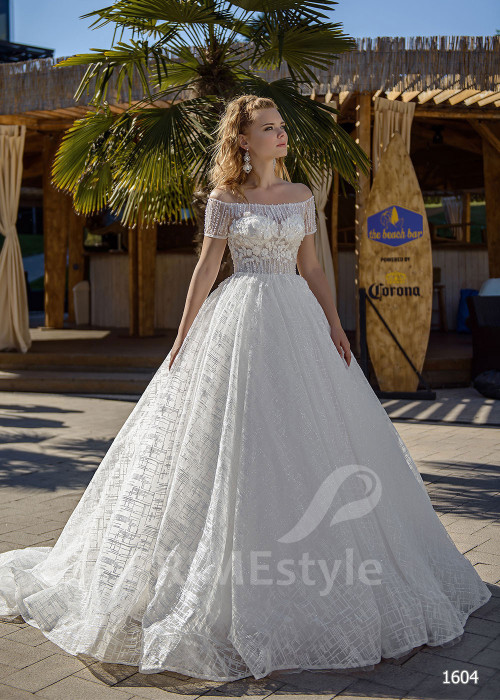Luxusné trblietavé svadobné šaty RC1604