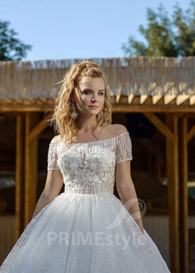 Luxusné trblietavé svadobné šaty RC1604 - primestyle.sk