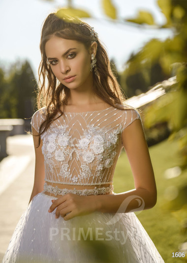 Exkluzívne trblietavé svadobné šaty RC1606 - primestyle.sk
