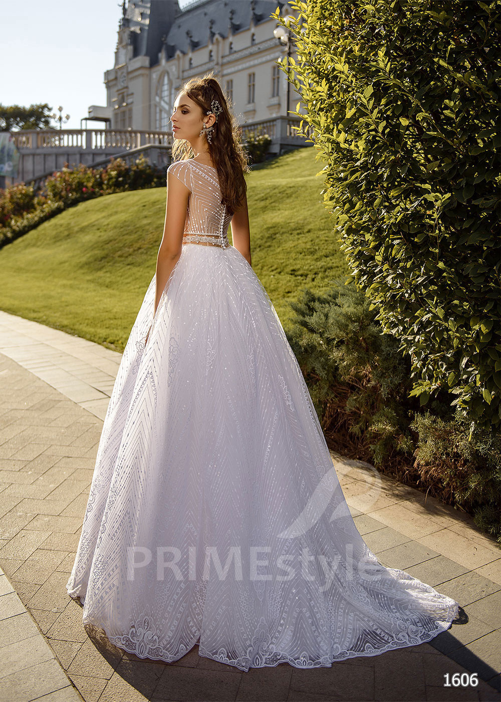 Exkluzívne trblietavé svadobné šaty RC1606