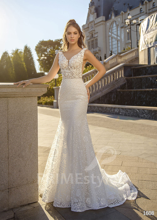 Luxusné celočipkované svadobné šaty RC1608