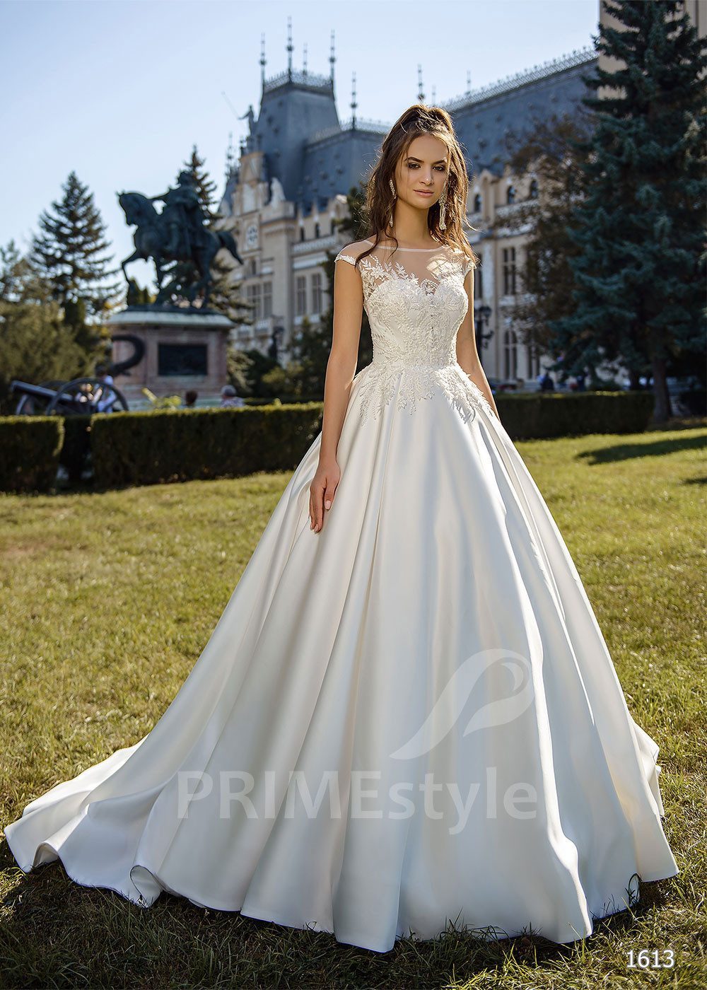 Elegantné saténove svadobné šaty RC1613