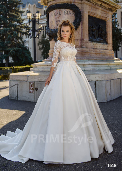 Elegantné saténove svadobné šaty RC1618