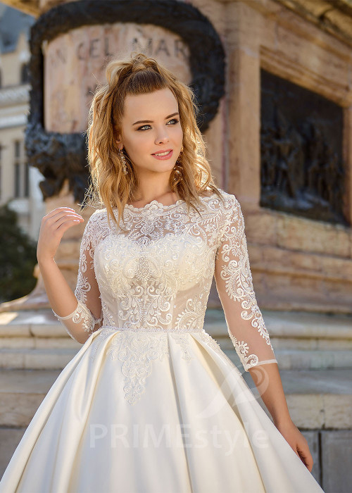 Elegantné saténove svadobné šaty RC1618