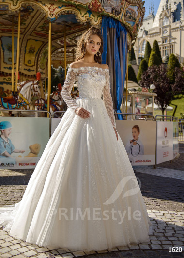 Exkluzívne trblietavé svadobné šaty RC1620