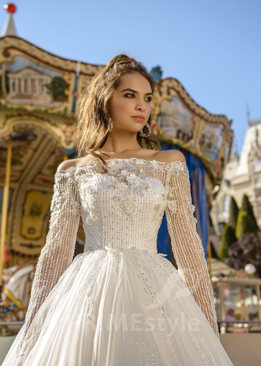 Exkluzívne trblietavé svadobné šaty RC1620 - primestyle.sk