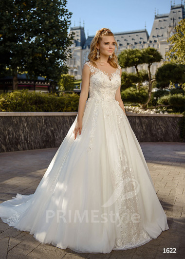 Elegantné kvetované svadobné šaty RC1622