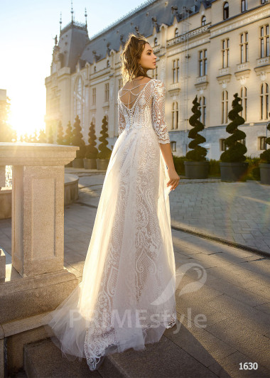 Luxusné celočipkované svadobné šaty RC1630 - primestyle.sk