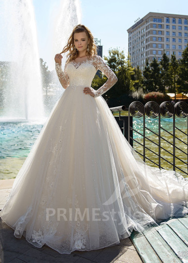 Luxusné čipkované svadobné šaty RC1632