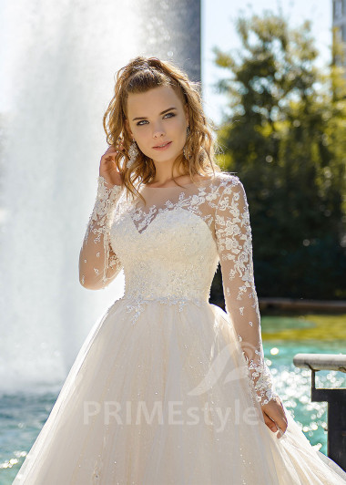 Luxusné čipkované svadobné šaty RC1632 - primestyle.sk