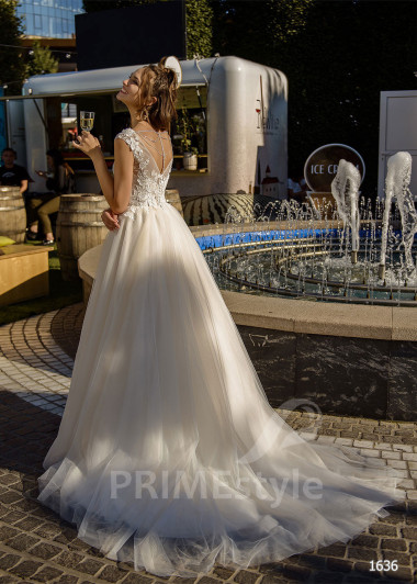 Jednoduché tylové svadobné šaty RC1636 - primestyle.sk