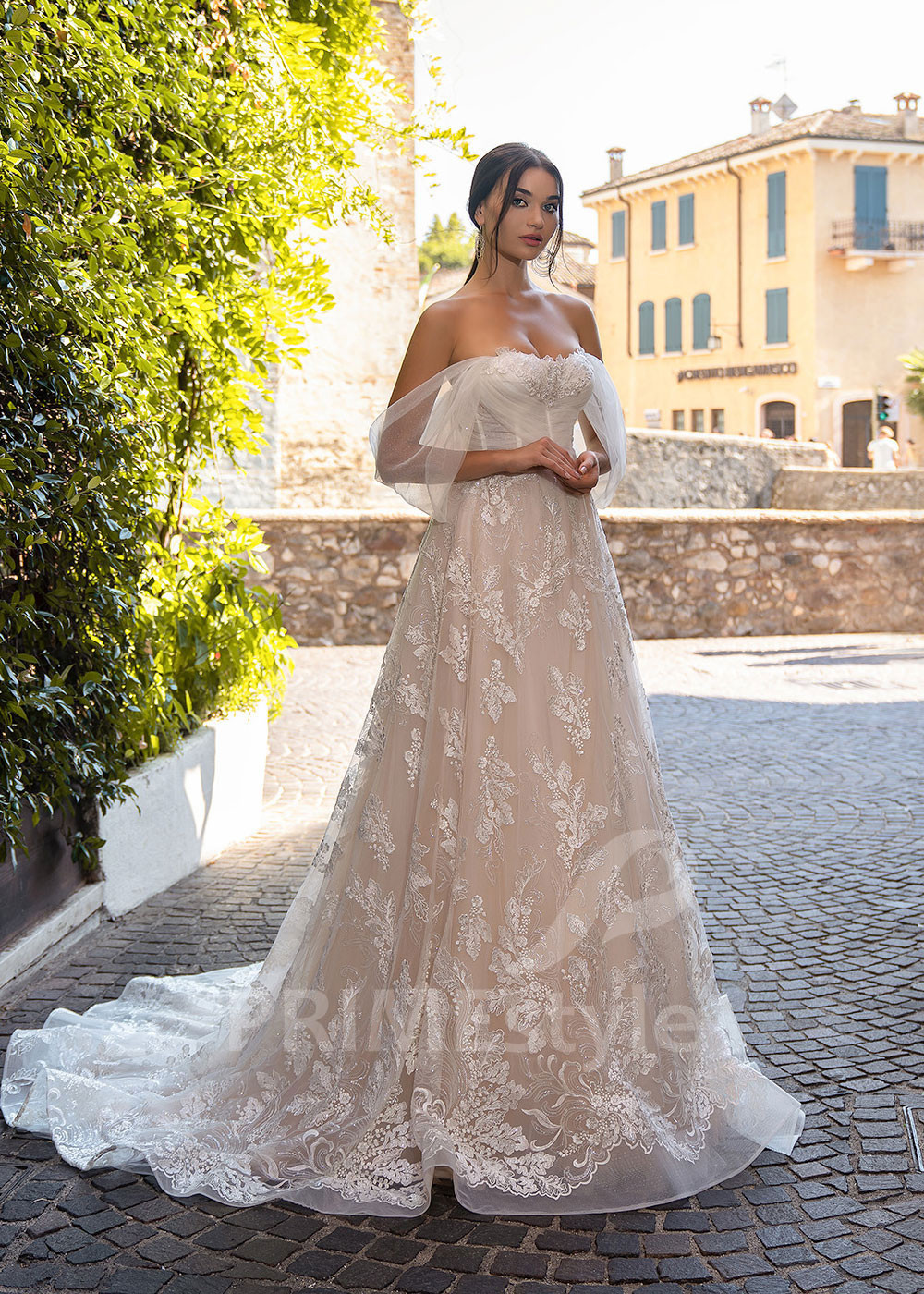 Luxusné celočipkované svadobné šaty RS502