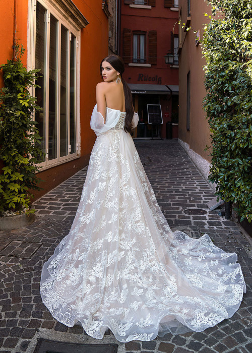 Luxusné celočipkované svadobné šaty RS502