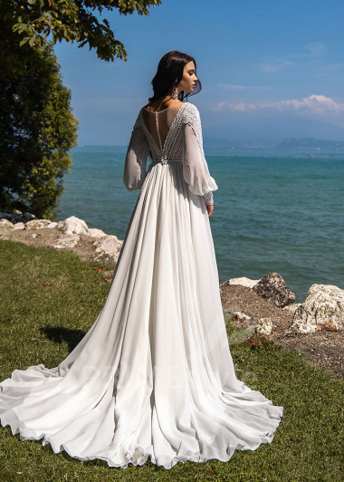 Elegantné boho svadobné šaty RS505 - primestyle.sk