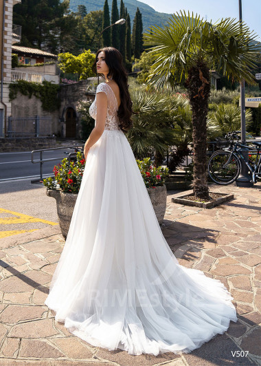 Jednoduché tylové svadobné šaty RS507 - primestyle.sk