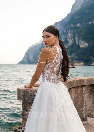 Luxusné čipkované svadobné šaty RS513 - primestyle.sk