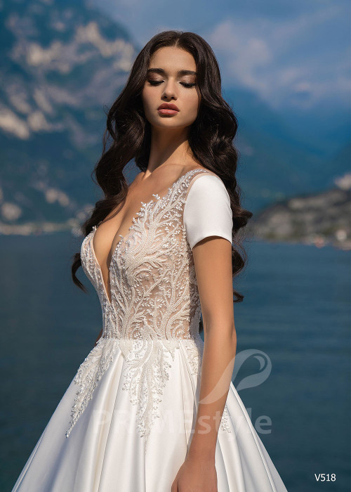 Elegantné minimalistické svadobné šaty RS518