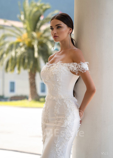 Extravagantné úzke svadobné šaty RS523 - primestyle.sk