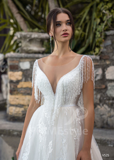 Exkluzívne trblietavé svadobné šaty RS525 - primestyle.sk