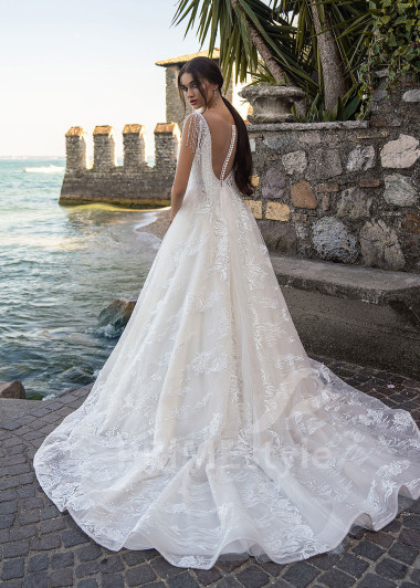 Exkluzívne trblietavé svadobné šaty RS525 - primestyle.sk