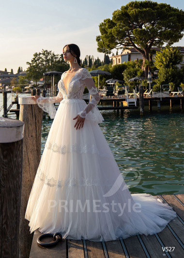 Exkluzívne romantické svadobné šaty RS527