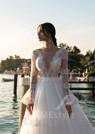 Exkluzívne romantické svadobné šaty RS527 - primestyle.sk
