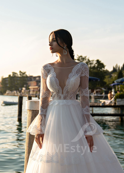 Exkluzívne romantické svadobné šaty RS527