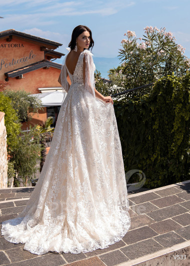 Luxusné celočipkované svadobné šaty RS533 - primestyle.sk