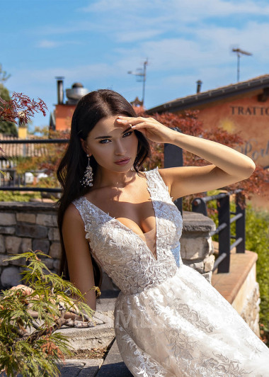 Luxusné celočipkované svadobné šaty RS533 - primestyle.sk