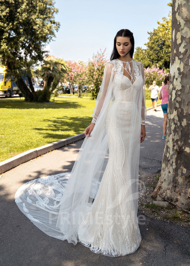 Luxusné celočipkované svadobné šaty RS537 - primestyle.sk