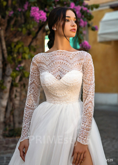 Luxusné tylové svadobné šaty RS539