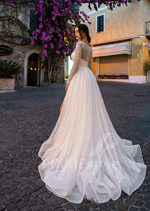 Luxusné tylové svadobné šaty RS539