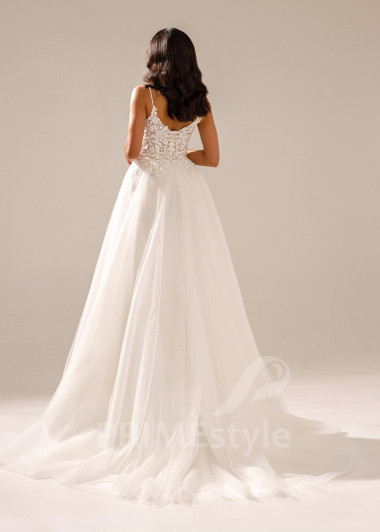 Elegantné svadobné šaty na ramienka Ada - primestyle.sk