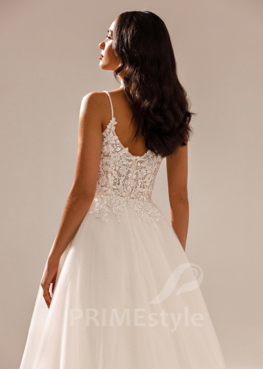 Elegantné svadobné šaty na ramienka Ada - primestyle.sk