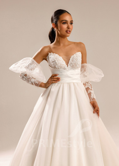 Jednoduché romantické svadobné šaty Carolina - primestyle.sk