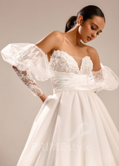 Jednoduché romantické svadobné šaty Carolina - primestyle.sk