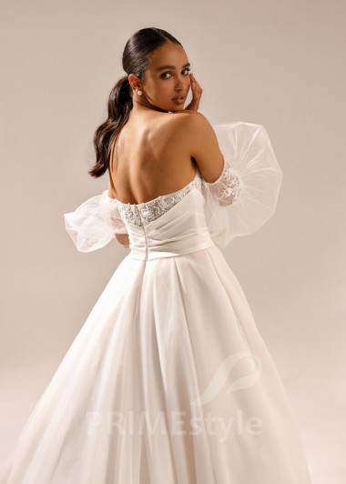 Jednoduché romantické svadobné šaty Carolina - primestyle.sk