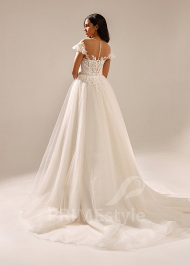 Jednoduché tylové svadobné šaty Coco - primestyle.sk