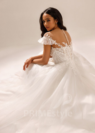 Jednoduché tylové svadobné šaty Coco - primestyle.sk