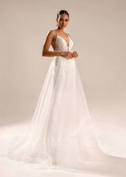 Luxusné svadobné šaty na ramienka Ellis