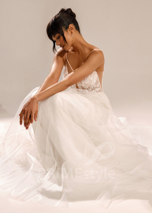 Luxusné svadobné šaty na ramienka Ellis