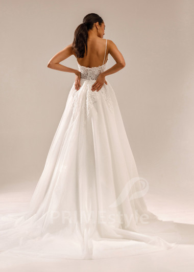 Luxusné svadobné šaty na ramienka Marianna - primestyle.sk