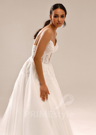 Luxusné svadobné šaty na ramienka Marianna - primestyle.sk