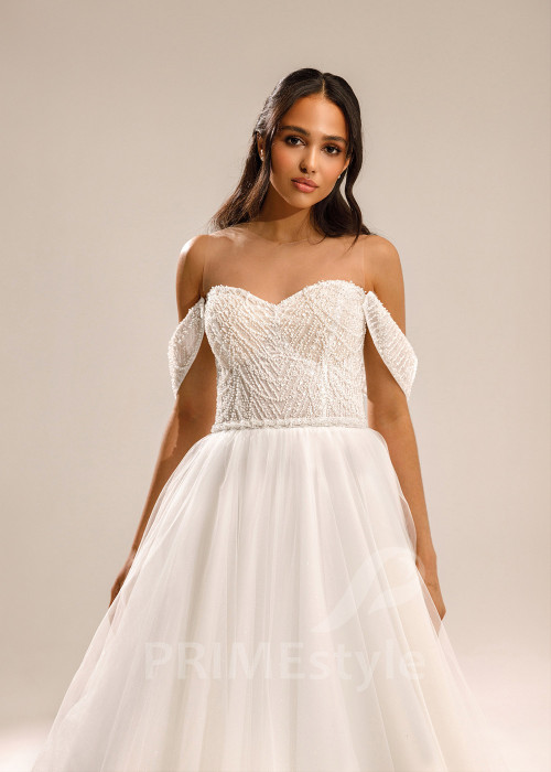 Jednoduché minimalistické svadobné šaty Taylor