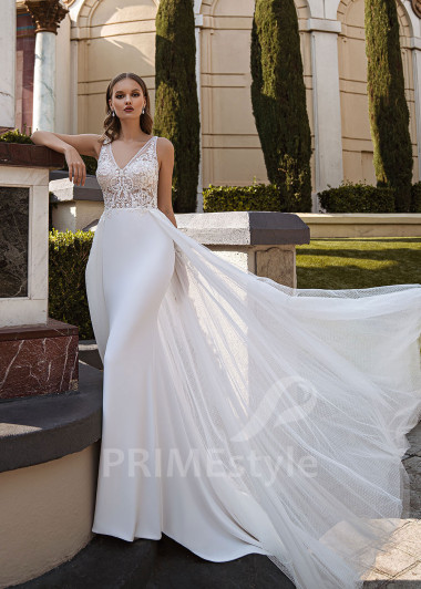 Elegantné čipkované svadobné šaty Nikoli