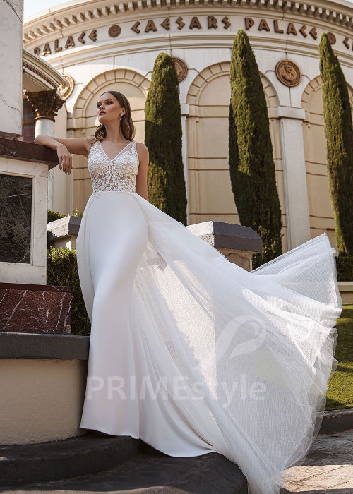 Elegantné čipkované svadobné šaty Nikoli