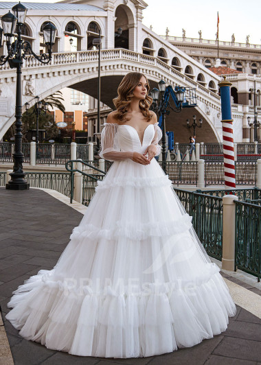 Jednoduché romantické svadobné šaty Diana